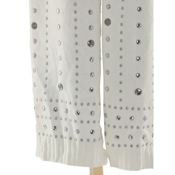 Michael Kors White Knit Studded Scarf - Picture 6 of 10